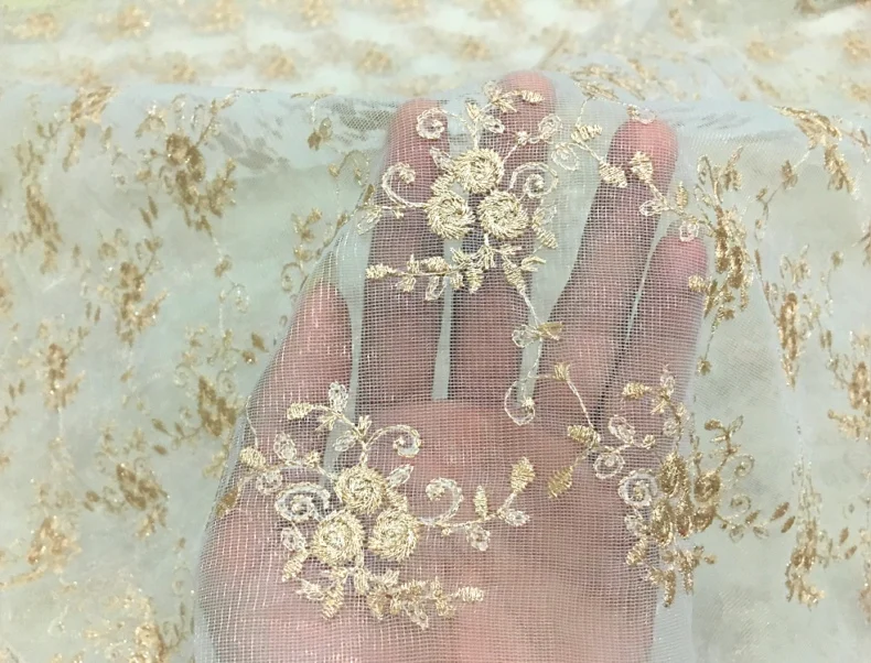 Новая розовая кружевная ткань из органзы с 3D вышивкой для платья сделай сам | Дом