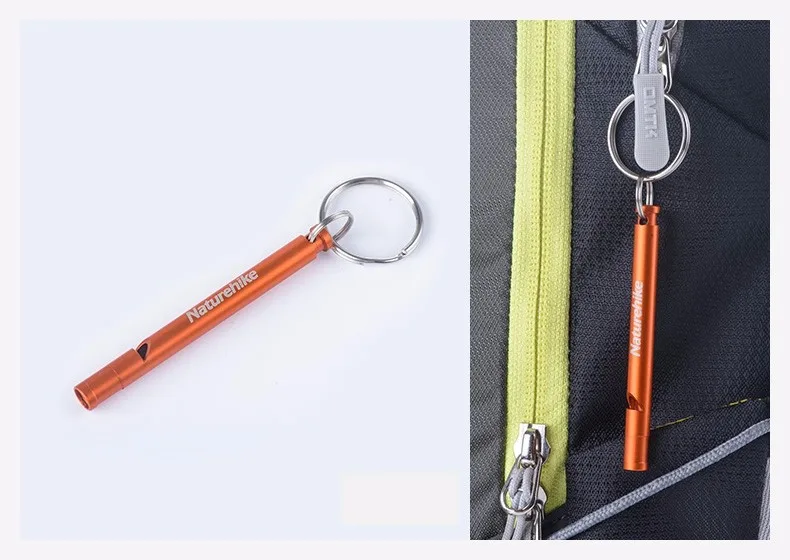 Naturehike Открытый выживания свисток поезд свисток алюминиевый сплав Кемпинг EDC инструмент шестерни Escape аксессуар 4 цвета 7 см