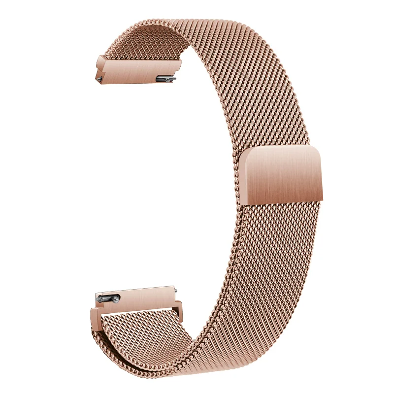 Rose Gold STJ 22 мм 20 мм ремешок для samsung gear Sport S2 S3 Frontier Classic Huami Amazfit Bip Pace Galaxy Watch Active 42 мм 46 мм ремешок - Цвет ремешка: Rose Gold