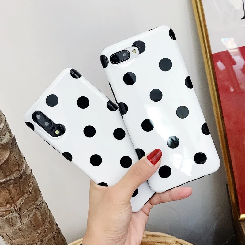 Fashion Polka Dots Case For Huawei P30 Pro P20 Lite Mate 20 Honor 10 V20 Nova 3i 3 4 P Smart Plus Black White Soft TPU Cover |