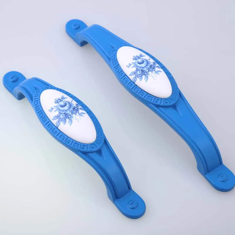 128 мм модный синий комод ручка двери белый и фарфоровый кухонный ящик выдвижная 96