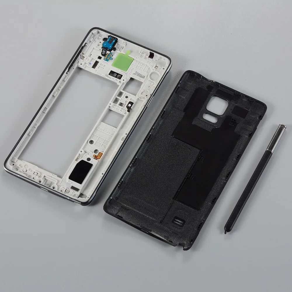 Чехол для Samsung Galaxy Note 4 N910F N910A N910P N910C задняя крышка батарейного отсека + средняя