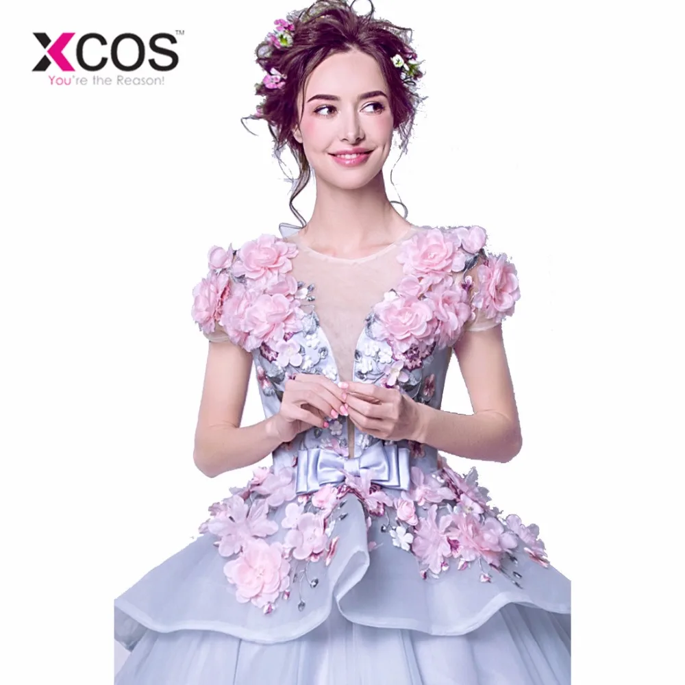 XCOS 2018 Цветочные подвенечные платья бальное платье с цветочным рисунком для