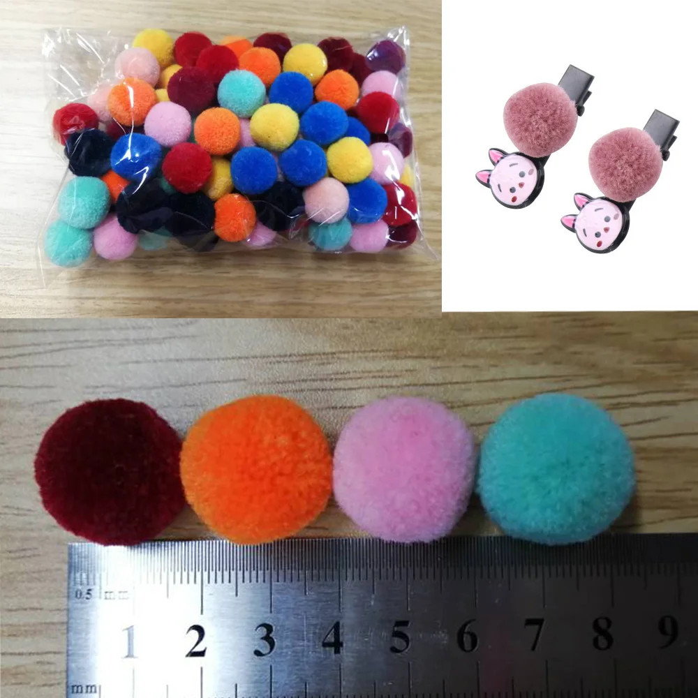 50Pcs Mixed Color Small Pom Pom Ball for Home Garment Party Carft Decoration Children Handmade DIY Kids Toys Materials
