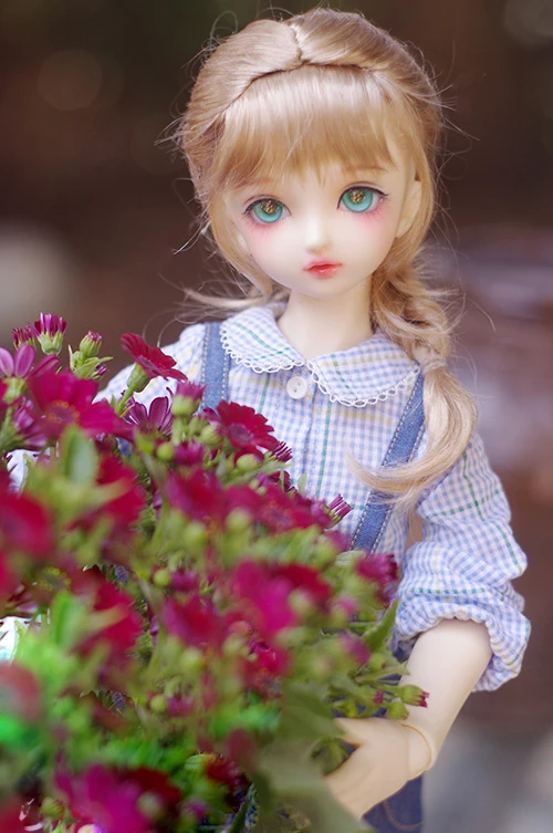 Куклы BJD золотистые темно-коричневые длинные вьющиеся волосы парики для 1/3 1/4 1/6 1/8