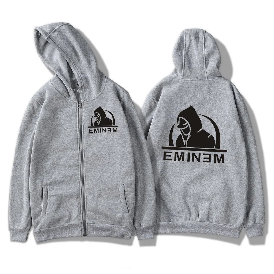 Толстовка Eminem Rap с капюшоном на молнии хлопчатобумажная спортивная фуфайка Moleton