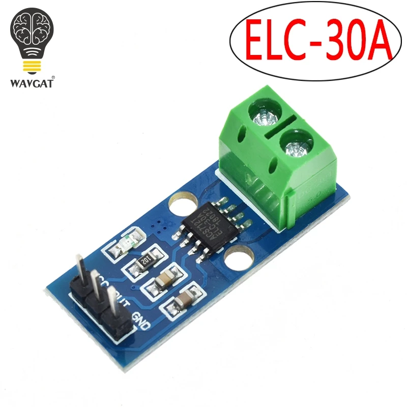 WAVGAT Лидер продаж ACS712 5A 20A 30A диапазон зал Текущий сенсор модуль ACS712 модуль для Arduino 20A - Цвет: ACS712 30A