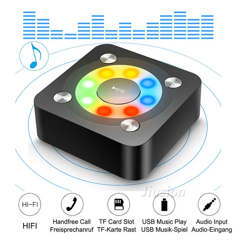 Мини колонка Bluetooth динамик портативный стерео громкий Беспроводная сабвуфер с