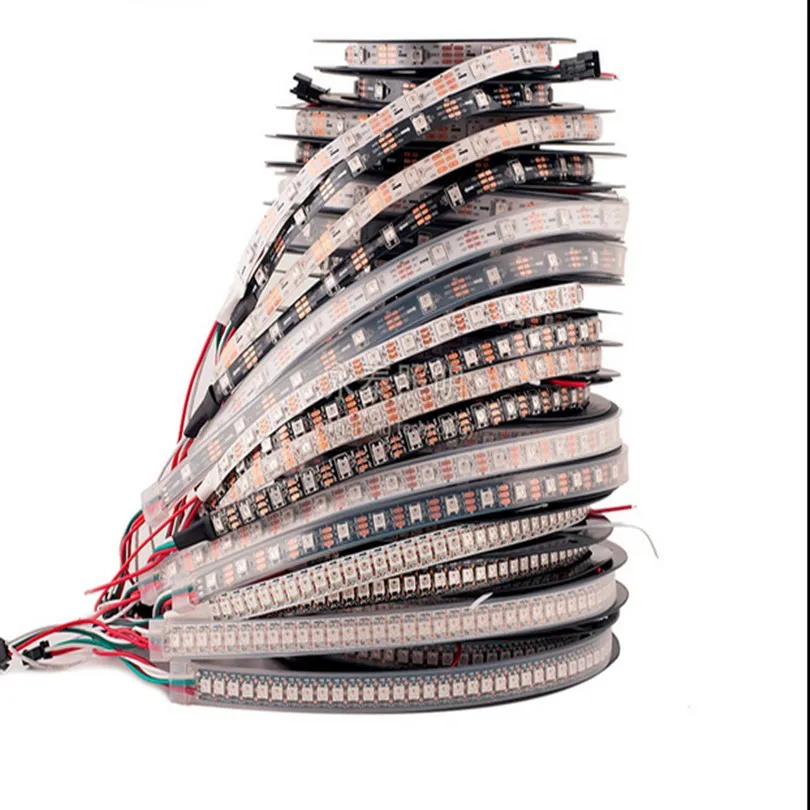 Светодиодная лента ws2812b WS2812 5 в постоянного тока 1 м/4 м/5 м RGB 5050 полноцветная
