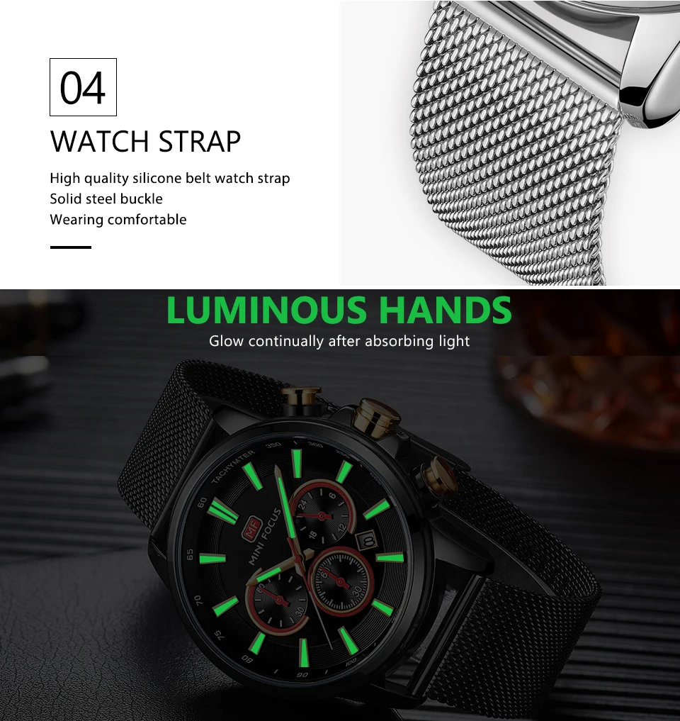Часы наручные мужские кварцевые аналоговые с календарем|Мужские спортивные