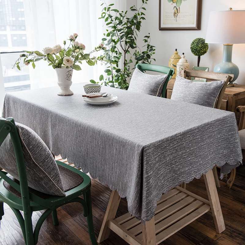 Двухсторонняя влагостойкая скатерть однотонная с износостойким кухонным столом
