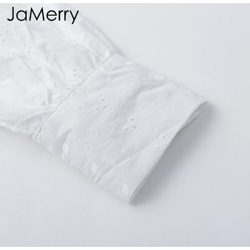 JaMerry, элегантная белая блузка, женские рубашки,, Ретро стиль, цветочный принт, блузка, топы, летние, повседневные, с оборками, Короткие топы, блузки для женщин