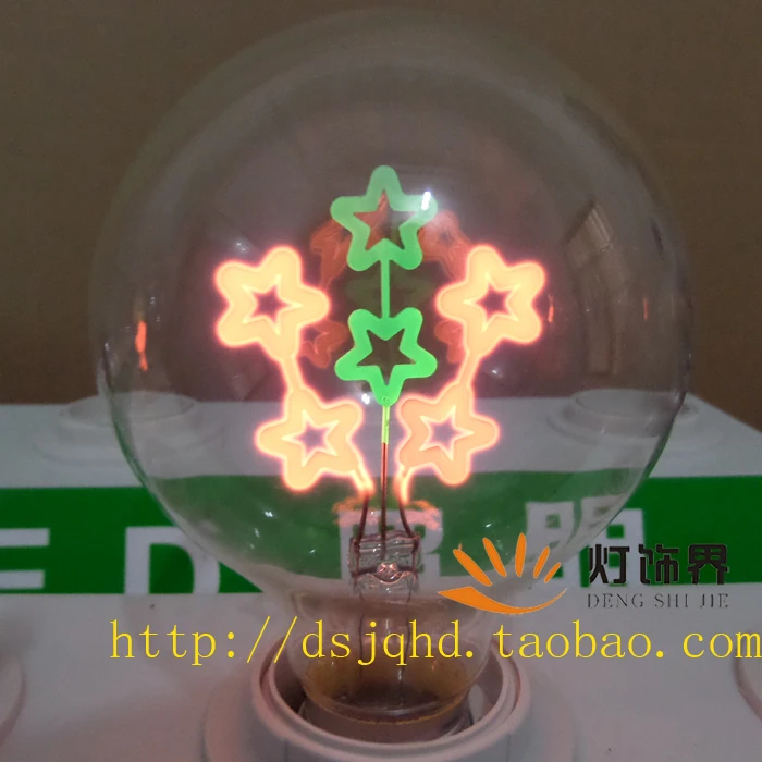 Edison Industrial Tungsten Wire Flame Bulb (Sunflower Star Rose LOVE) Romantic Decoration E27 Chrismas Birthday | Лампы и освещение