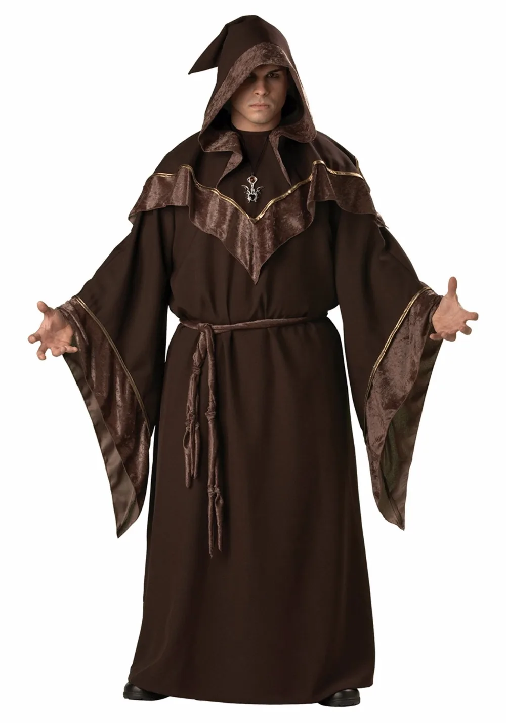 

Halloween Costumes Adult Mens Gothic Wizard Costume European Religious Men Priest Uniform Fancy Cosplay Costume for Men