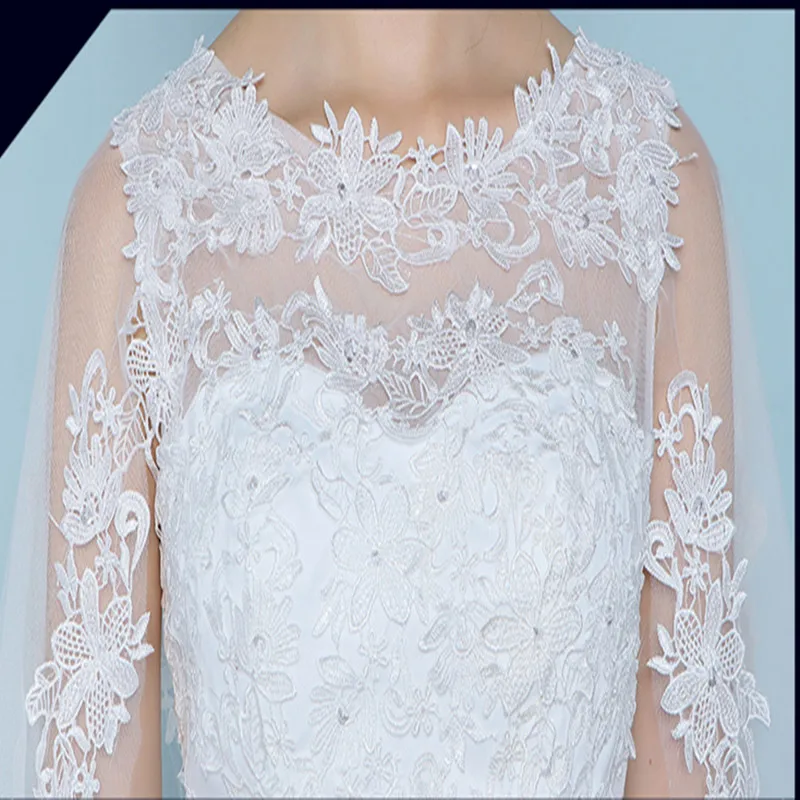 Свадебное платье с плеча Veil индивидуальные плюс Размеры Новый 2017 пол Длина
