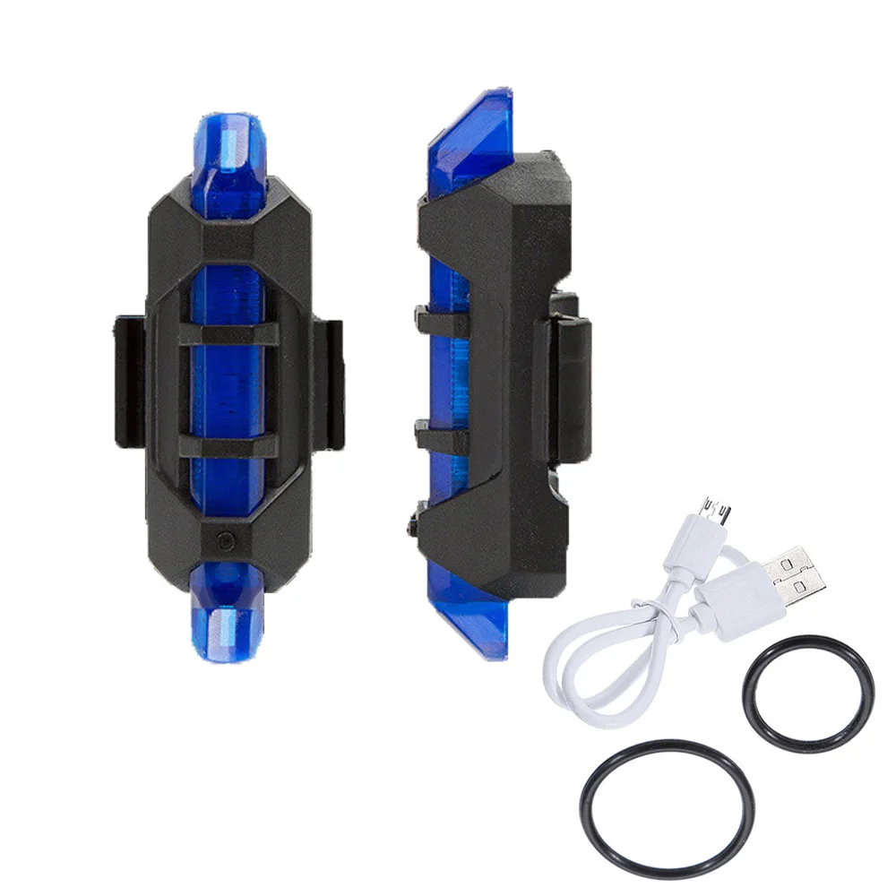 Blue Light KHLITEC велосипедный задний светильник USB Перезаряжаемый 5LED задний светильник безопасность заднего хвоста Предупреждение велосипедный задний светильник портативный флэш-светильник - Мощность в ваттах: Blue Light