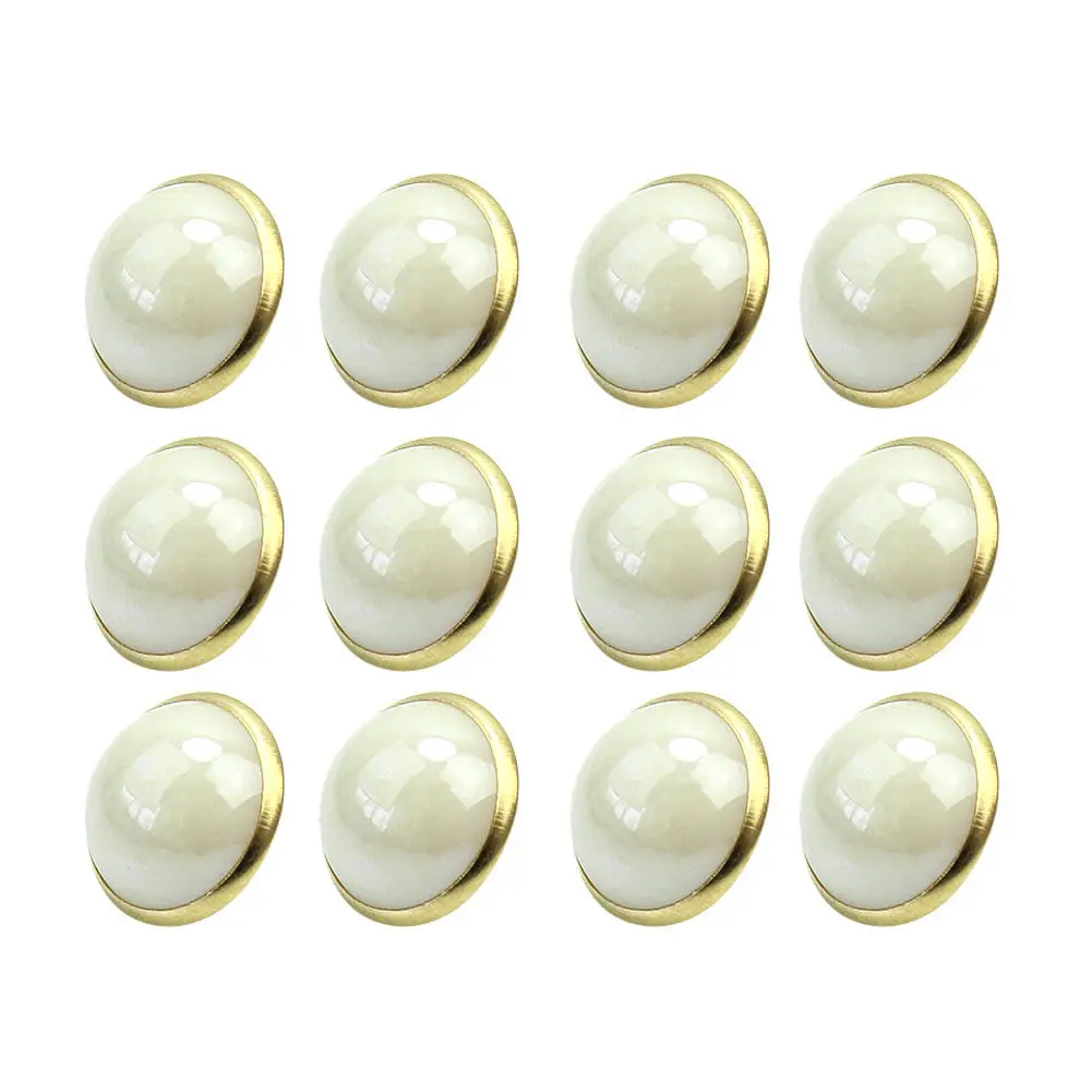 100 шт./лот пуговицы из искусственного жемчуга милые белые полукруглые с имитацией