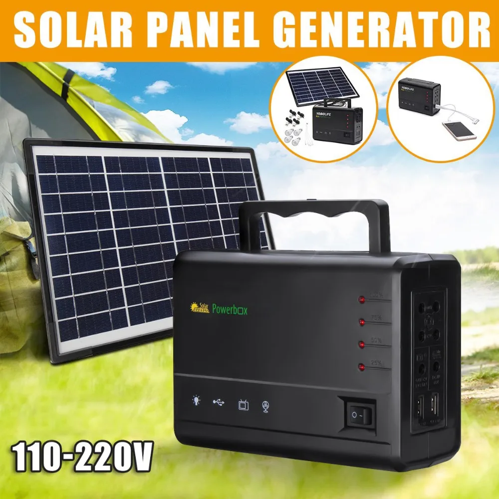 Портативные солнечные панели для зарядки генератора системы питания домашнее
