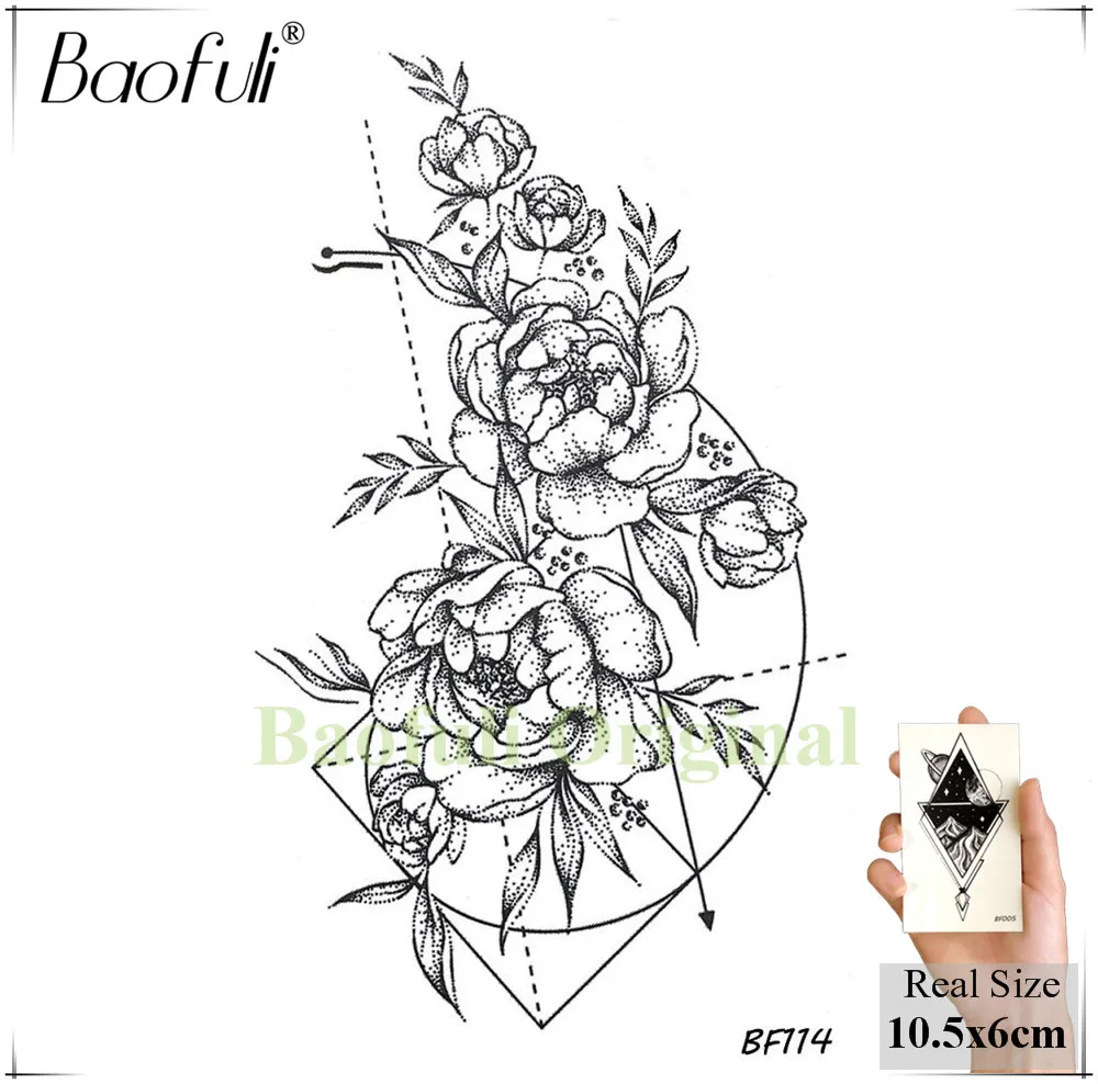 Временная татуировка BAOFULI для мужчин Вселенная ледник леопард черный олень