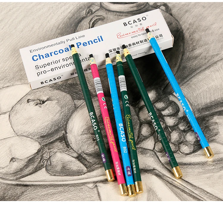 

Bacso charcoal tear line paper scroll sketch pen charcoal pencil beginner soft medium hard soft sketch pen art supplies