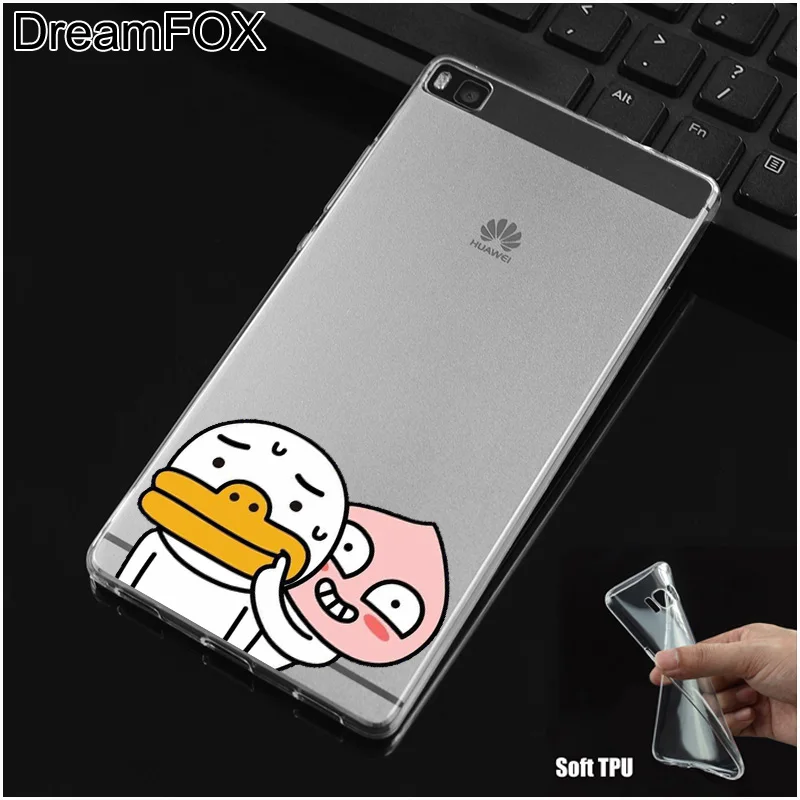 DREAMFOX L052 друзья поп Корея Мультфильм Мягкий ТПУ силиконовый чехол для huawei P8 P9 P10 Lite