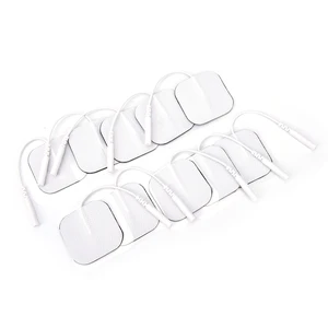 Накладки на электроды десятки электродов, 10 шт., 4 х4 см, с разъемом 2 мм, для десятки цифровых терапевтических аппаратов, массажеров