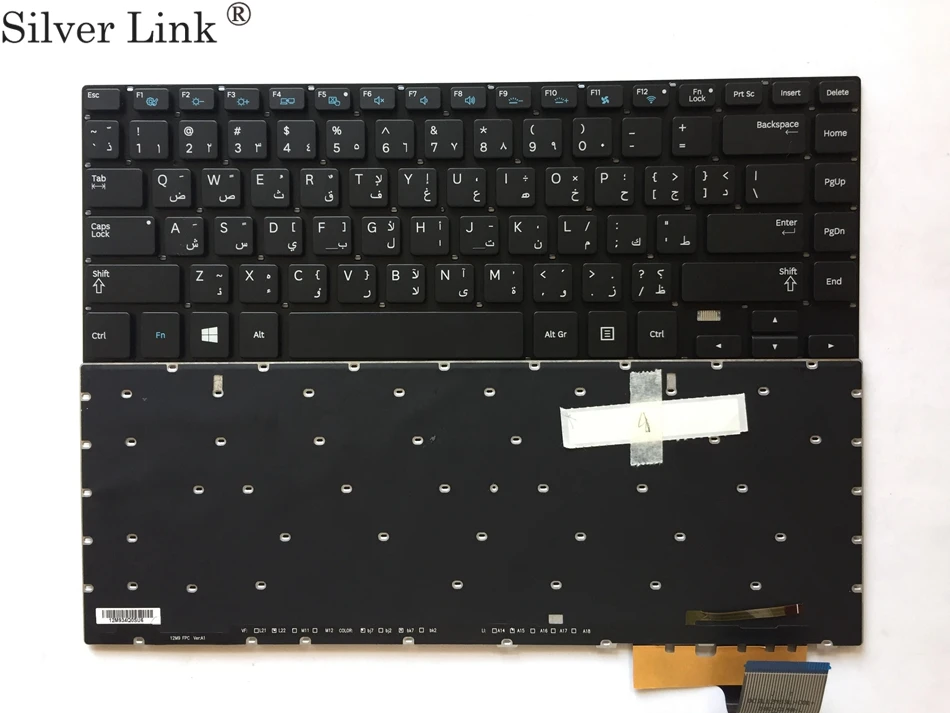 Арабская клавиатура для ноутбука с подсветкой Samsung 370R4E 370R4V 450R4E 450R4V 470R4E 470R4V NP370R4E