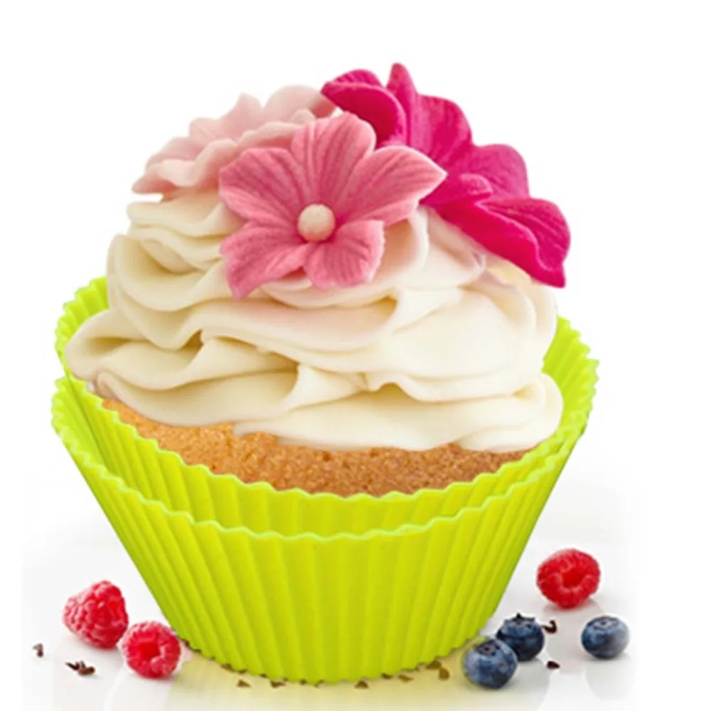 Лидер продаж 6 шт. силиконовые торт Кекс Лайнер выпечки Кубок Плесень Маффин