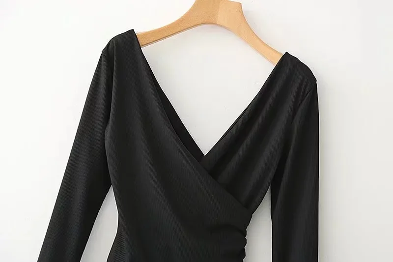 Облегающий боди с открытой спиной женский летний однотонный комбинезон