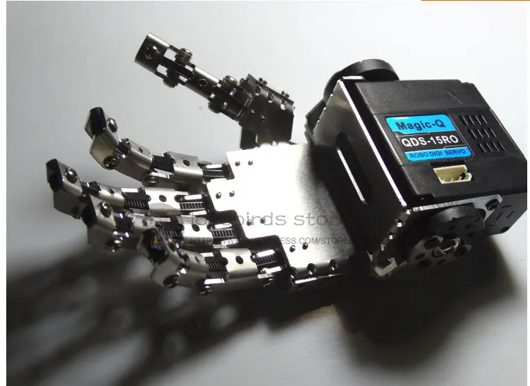 

LB DIY Bionic mini humanoid robot hand QDS-15RO servo unassembled Five fingers linkage for DIY humanoid robot model / robot arm