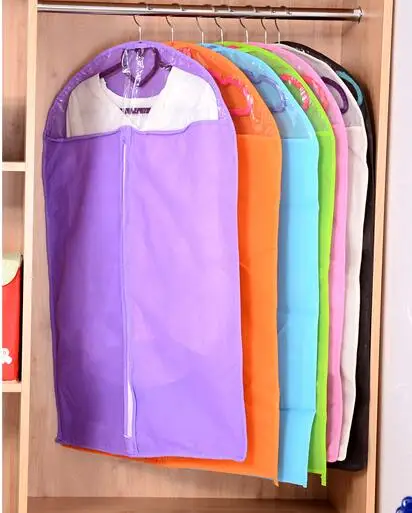 

3pcs Non Woven Clothes Bag Garment Suit Covers Clothes Storage Bag Suit Bag Travel Wedding Dress Cover Home Organization Storage