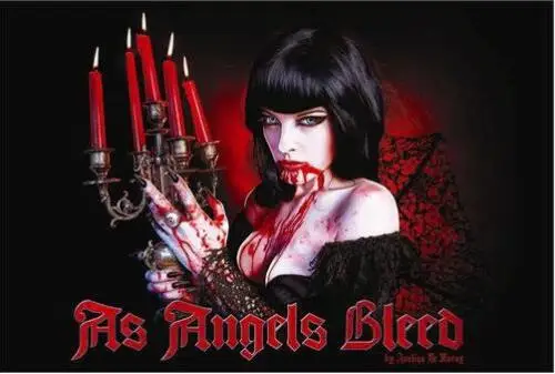 AS ANGELS BLEED AVELINA DE MORAY FANTASY ART Шелковый плакат декоративной живописи 24x36