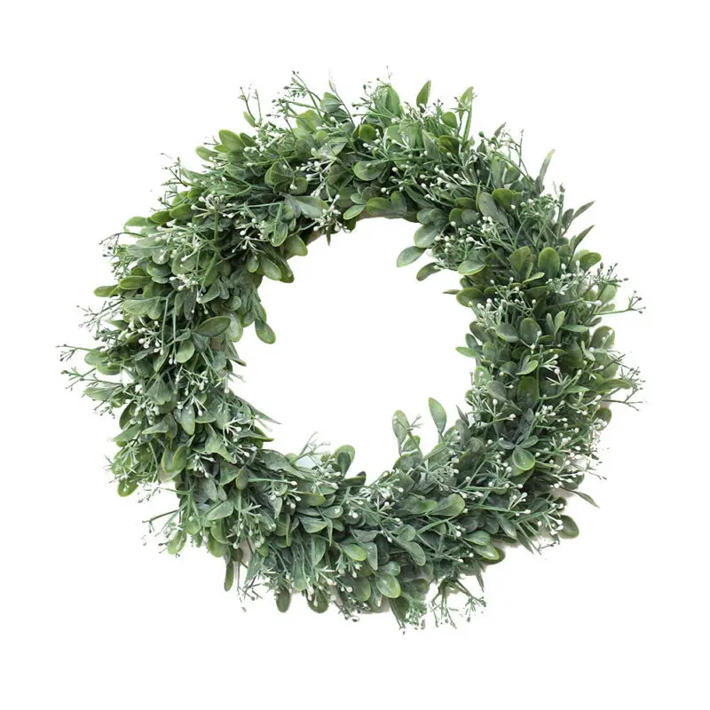 Topiary венки зеленые листья искусственный дверной венок луг цветок внешний