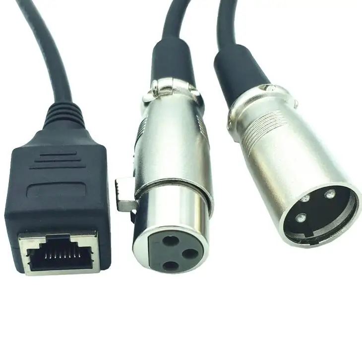 LBSC RJ45 Ethernet Female на 3 Pin XLR и Male адаптер конвертер кабель| |