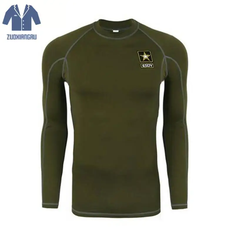 Наружное термобелье тактическая Мужская футболка с длинным рукавом дышащая