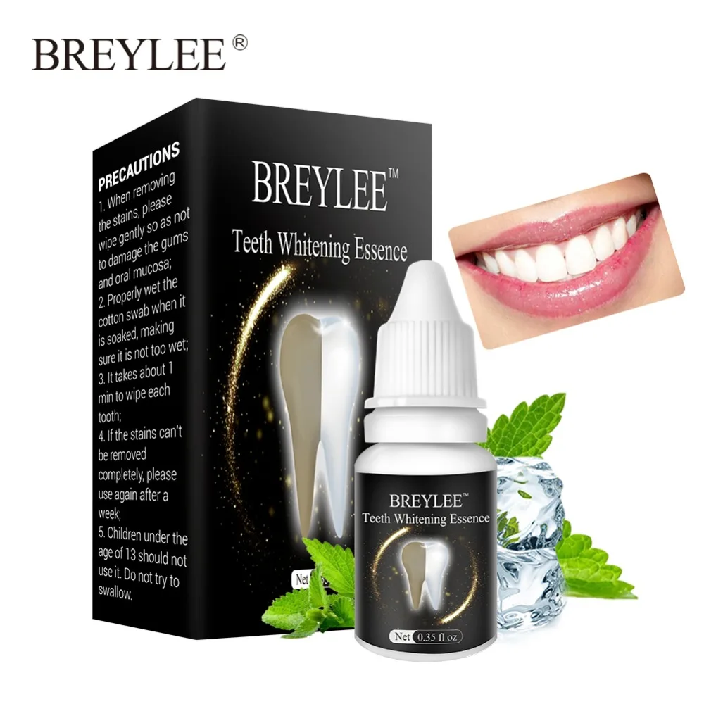

Зубная отбеливающая эссенция BREYLEE, сыворотка для гигиены полости рта, белый гель, уход за зубами, отбеливание зубов, идеальная улыбка, 10 мл
