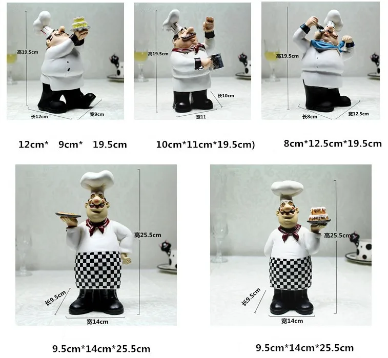 Европейские поварские украшения креативная Смола статуэтка шеф-повара Ресторан