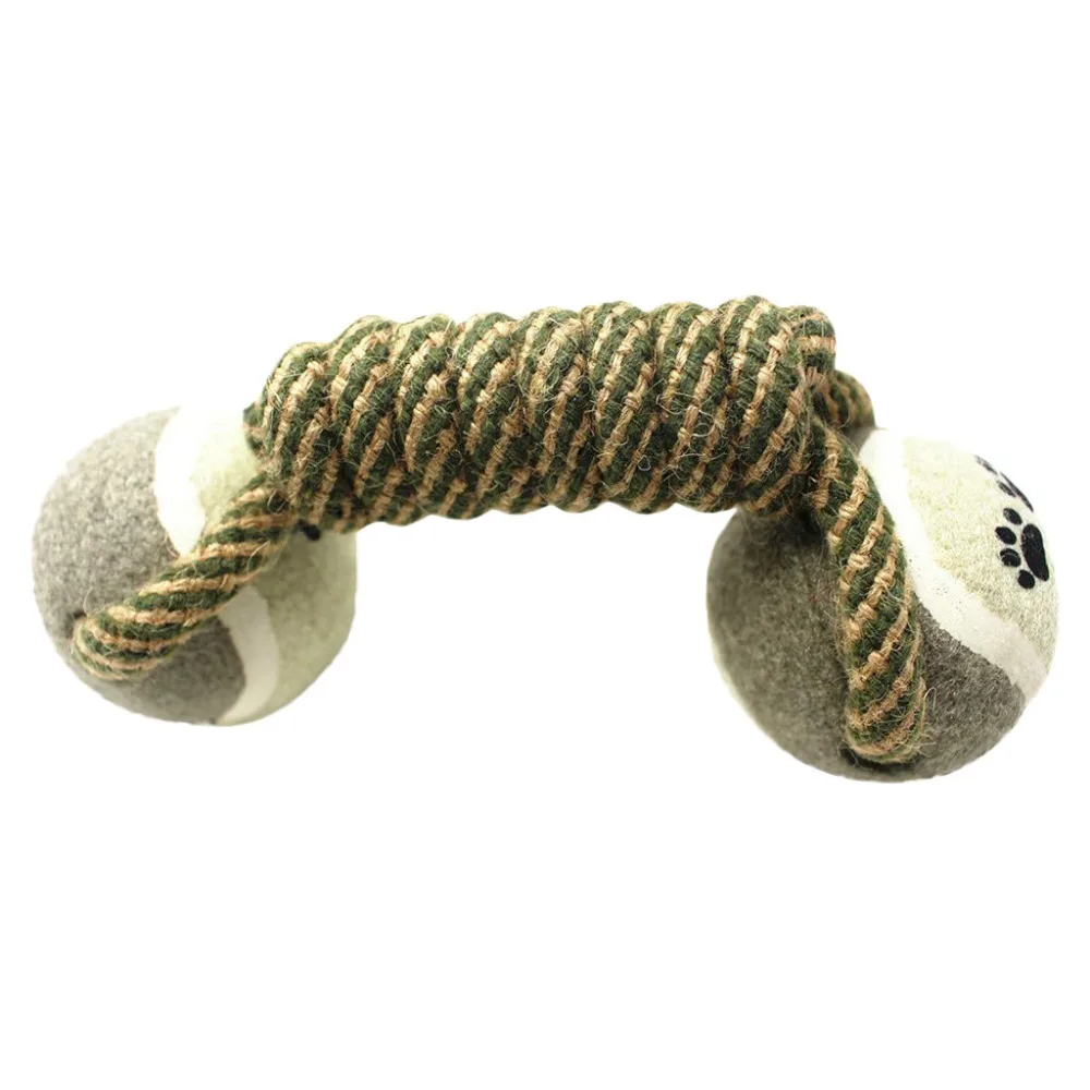 

1PC New 25CM Dog Pet Puppy Chew Cotton Rope Ball Braided Knot Toy Durable Braided Bone Rope Chew Tool @Q