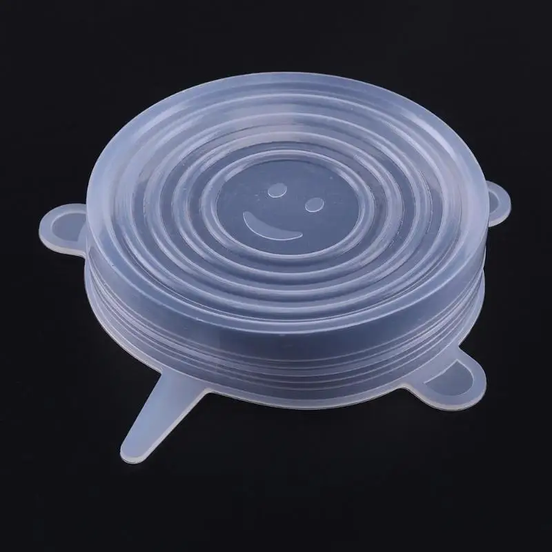 6 шт./компл. Универсальный крышки растягивающиеся из силикона Vacuum Seal крышка всасывания уплотнитель чаша горшок силиконовый чехол кухонная посуда аксессуары