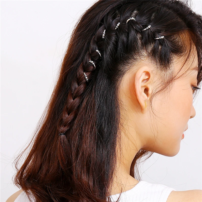 VIVILADY набор круг личности DIY дреды Locs женские Hairwear Африканский бренд открытый кольцо прическа заколки для волос украшения