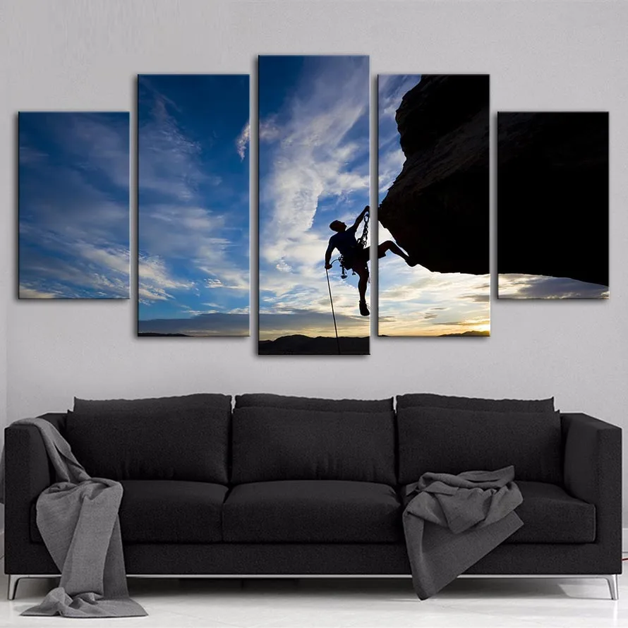 5 панелей для скалолазания энтузиазм современное настенное искусство украшения