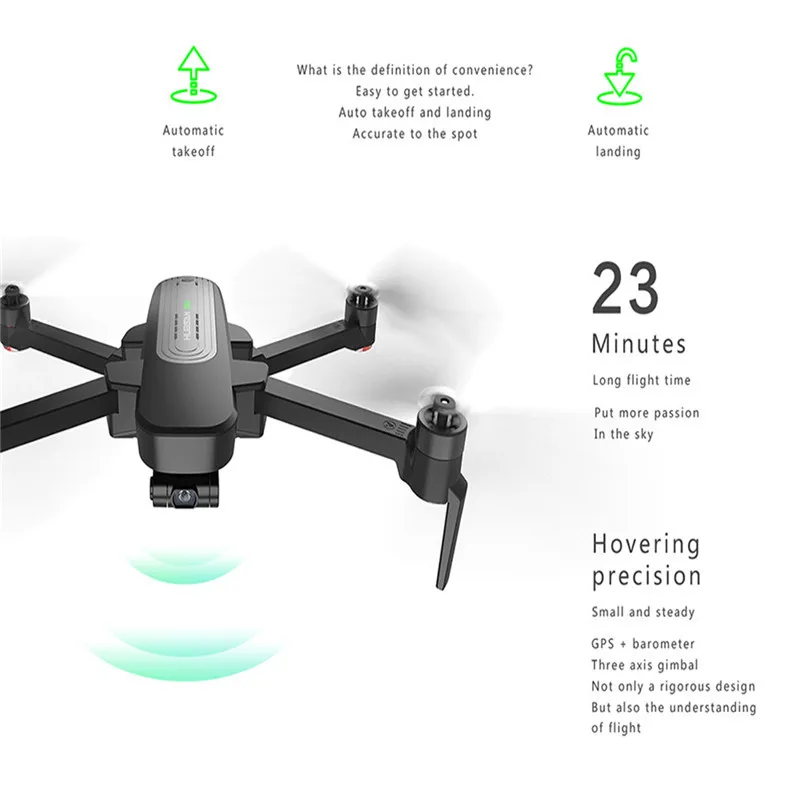 Hubsan H117S Zino GPS 5 8G 1 км Складная рукоятка FPV с камерой 4K UHD на заказ Радиоуправляемый