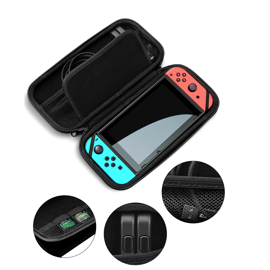 6 в 1 сумка для хранения Nintendo Switch + защитный чехол из ТПУ 2 пленки закаленного