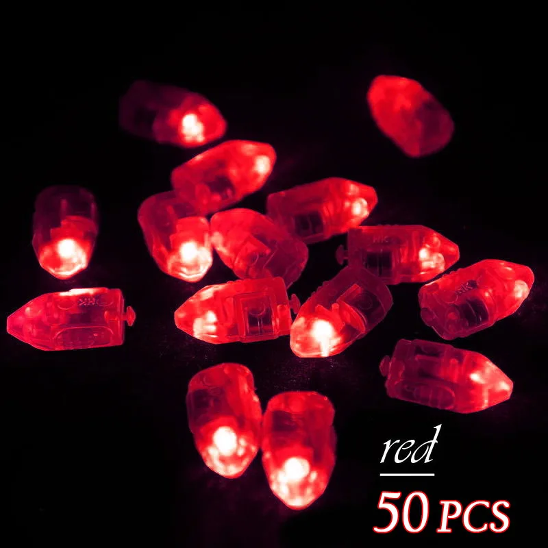 Red 50PCS 50 шт./лот светодиодный баллон лампы баллоны фонари белые огни для бумажных воздушных шаров День рождения украшения огни Свадебный светодиодный фонарь s - Цвет: Red 50PCS