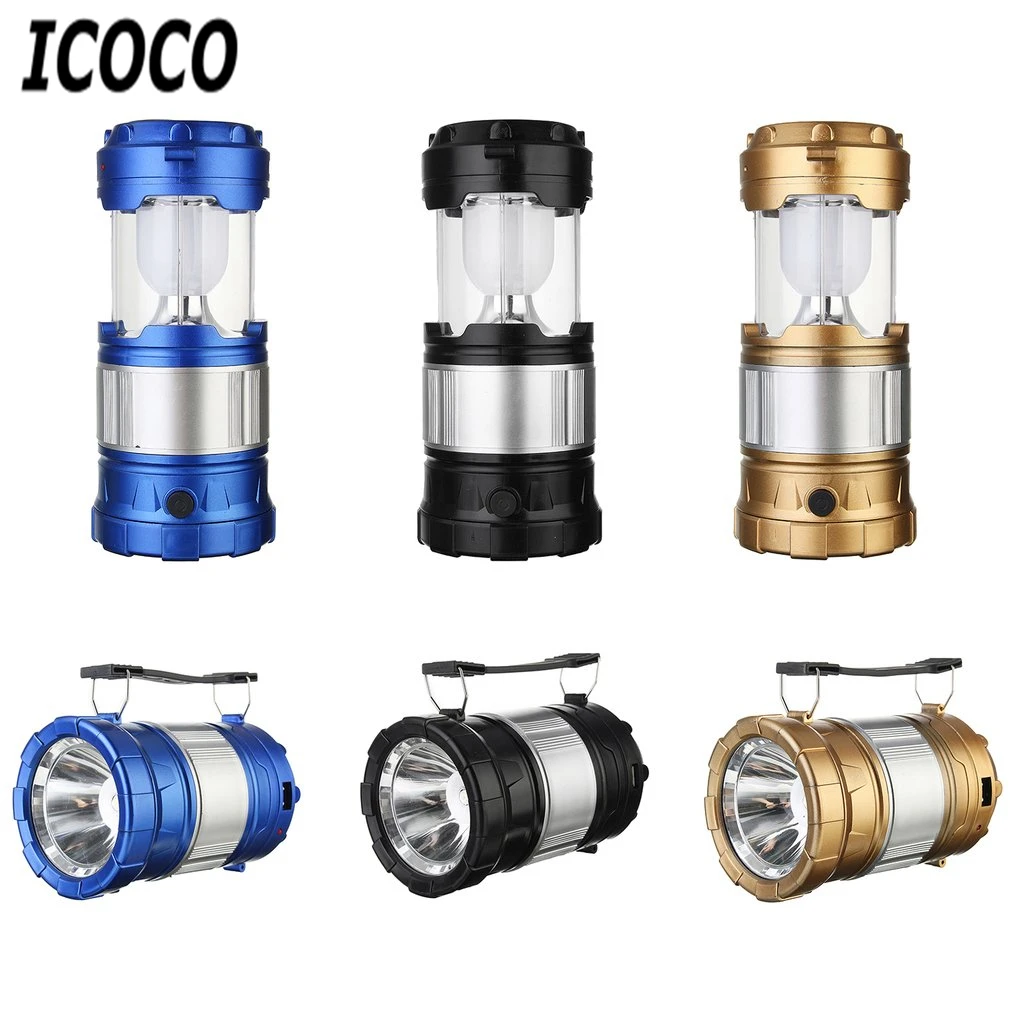 ICOCO 3 Вт Солнечная зарядка светодиодный светильник вспышка перезаряжаемый
