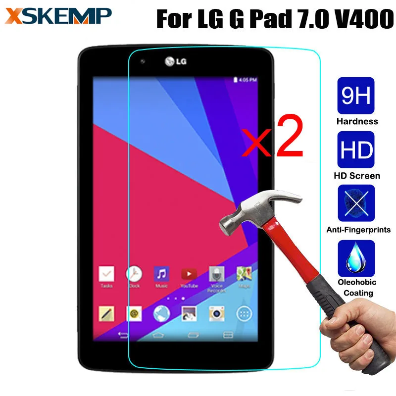 XSKEMP 2 шт./лот 9H 2.5D 0 3 мм противовзрывная пленка из закаленного стекла для LG G Pad 7 V400