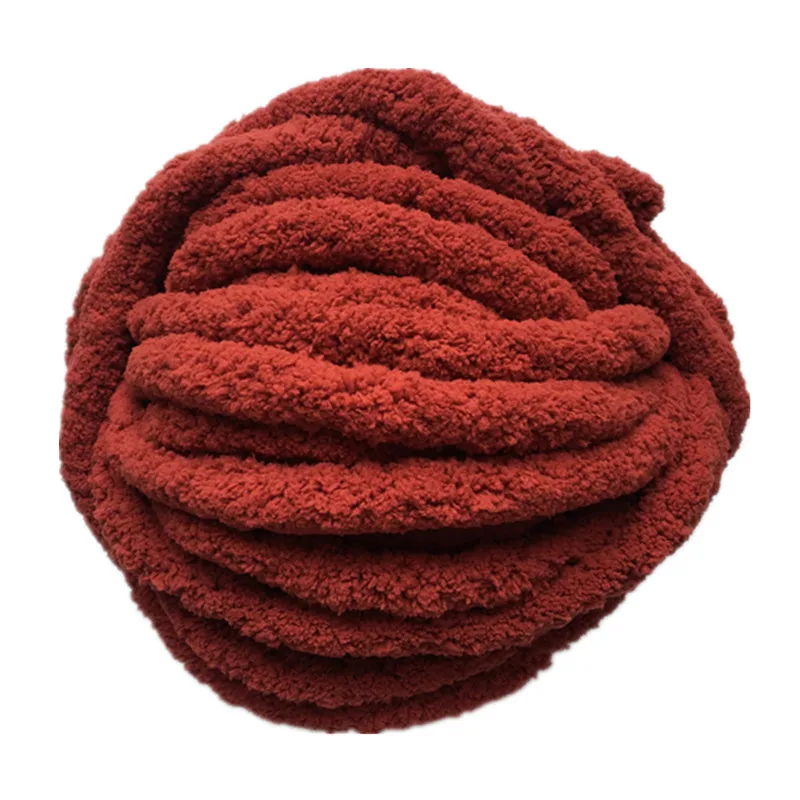 

chunky thick arm knitting vegan chenille yarn 7 jumbo 28 yards for pillow blanket