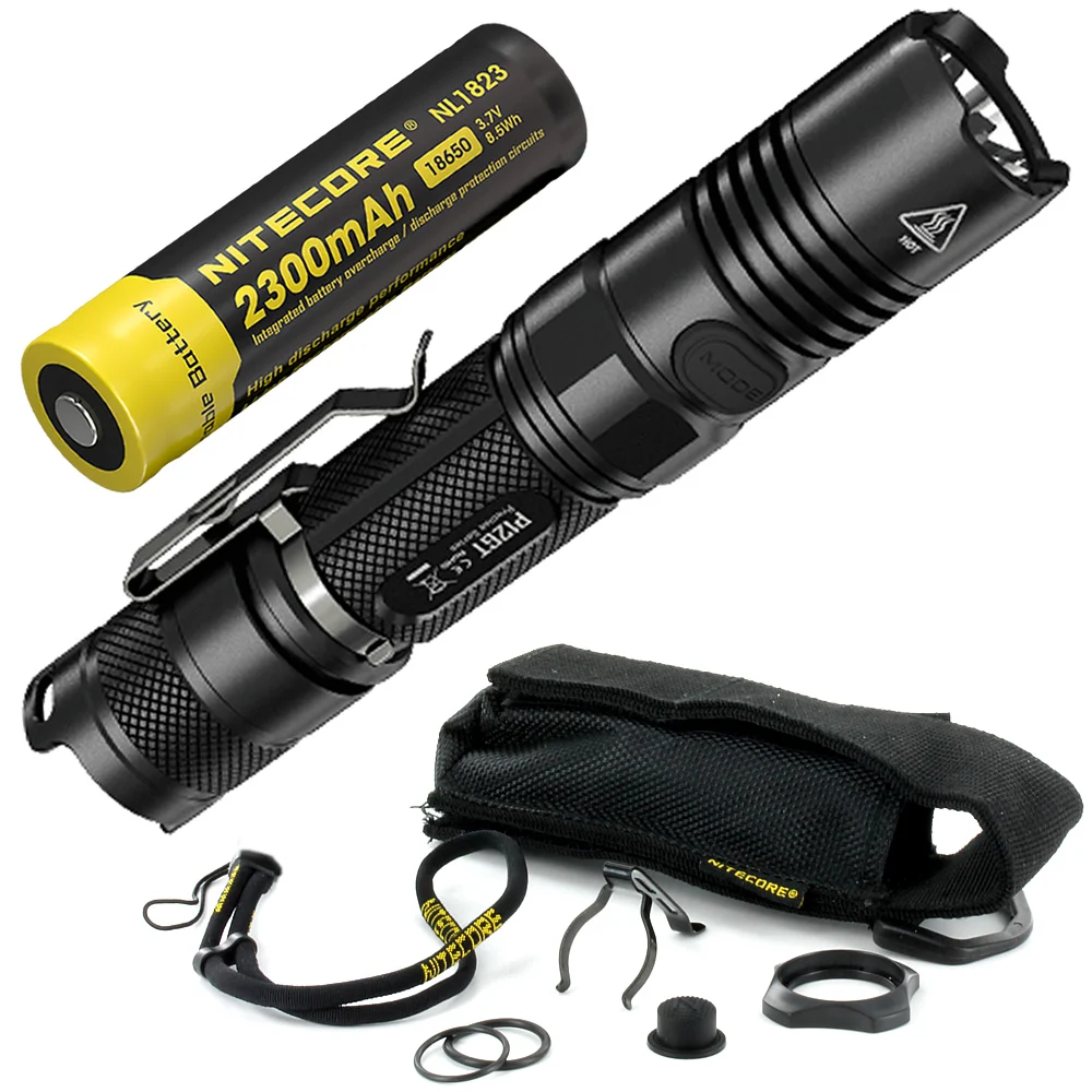 2300mAh NL1823 NITECORE P12GT с перезаряжаемой батареей 18650 1000 Lms CREE XP-L HI V3 светодиодный тактический фонарь - Испускаемый цвет: 2300mAh NL1823