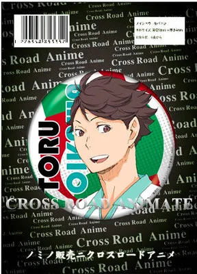 11 1 шт. 58 мм значок Аниме Haikyuu Hinata Syouyou kageyama tobio sawamura daichi бейдж; брошь на булавке значок для рюкзака болельщиков pin - Окраска металла: 11