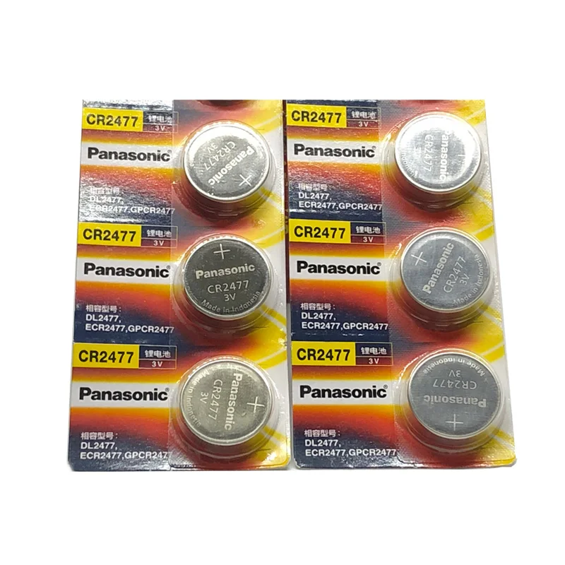

5pcs/lot New Battery For Panasonic CR2477 3V CR 2477 High Performance High Temperature Resistant Button Coin Batteries Cell